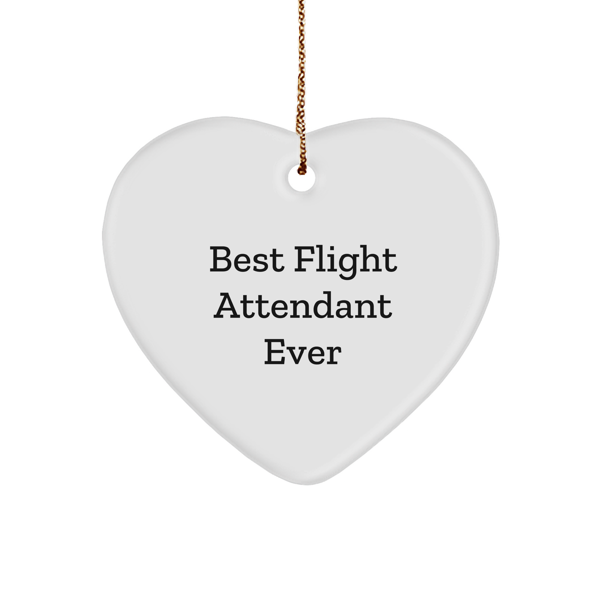 Flight Attendant Heart Ornament Gift from Friends and Family for Christmas - Image 1