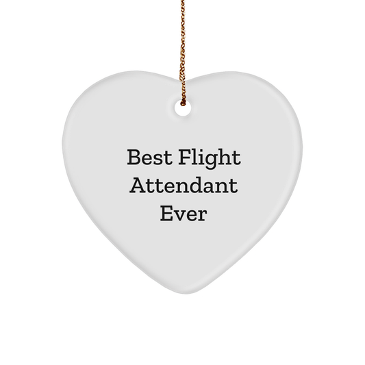 Flight Attendant Heart Ornament Gift from Friends and Family for Christmas - Image 1