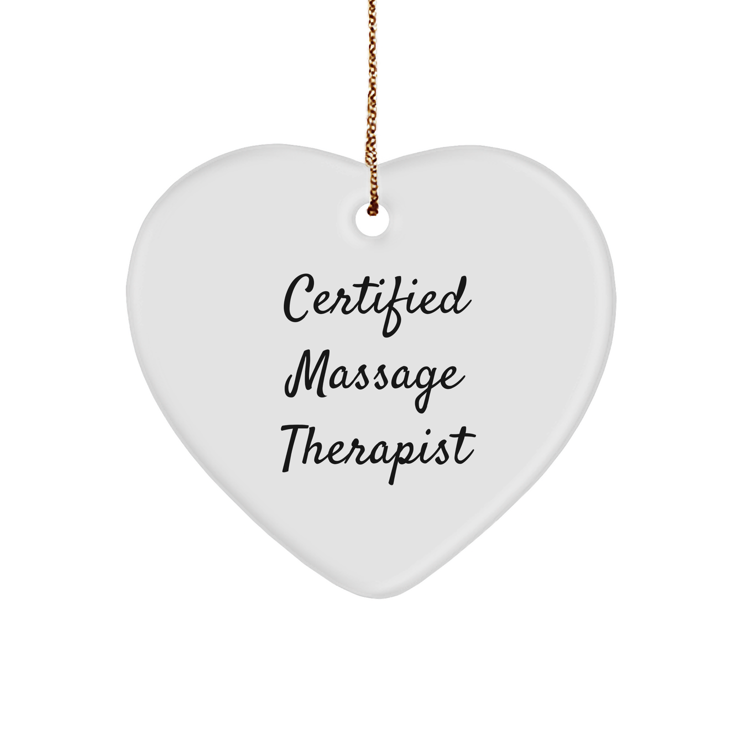 Certified Massage Therapist Heart Ornament Gifts for Massage Therapists, Massage Therapist Gifts from Friends, Funny Massage Therapist Christmas Unique Gifts - Image 1