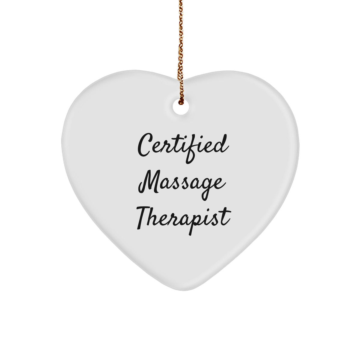 Certified Massage Therapist Heart Ornament Gifts for Massage Therapists, Massage Therapist Gifts from Friends, Funny Massage Therapist Christmas Unique Gifts - Image 1
