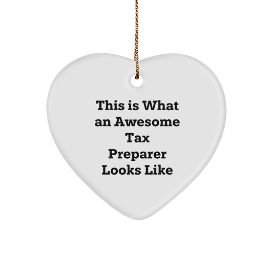 Inspirational Gifts for Tax Professionals by Awesome Tax Preparer Gifts: Heart Ornament for Christmas Unique Gifts, Unique Presents for Accountants, Bookkeepers, and Tax Preparer Lovers - Image 1