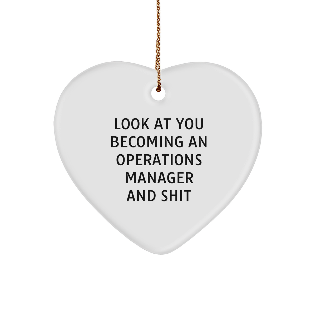 Funny Operations Manager Gifts for Operations Managers, Heart Ornament from Friends, Family, Coworkers, or Men for Christmas - Image 1
