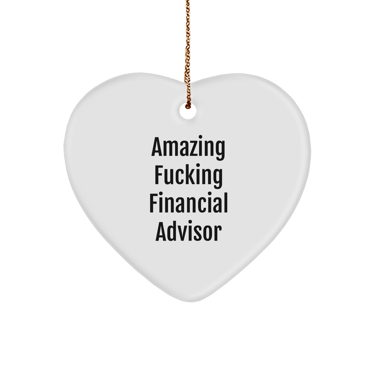 Funny Financial Advisor Gift for Her Him or Yourself Amazing Financial Advisor Heart Ornament for Christmas Unique Gifts from Santa to Mom Dad Friend or Coworker - Image 1