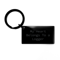 Load image into Gallery viewer, Funny Logger Gifts from Men - My Heart Belongs To A Logger Keychain, Unique Mother's Day Unique Gifts for Logger - Image 1

