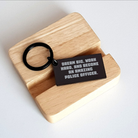 Load image into Gallery viewer, Inspirational Police Officer Gifts for Mom - Keychain with &#39;Dream Big, Work Hard, And Become An Amazing Police Officer.&#39; Quote - Gifts from Family to Police Officer - Image 2

