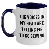 Load image into Gallery viewer, Funny Sewing Quotes Gifts from Men to Sons for Father&#39;s Day Two Tone Coffee Mug - Main

