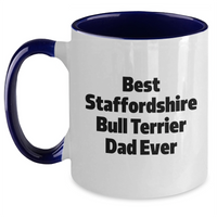 Load image into Gallery viewer, Funny Staffordshire Bull Terrier Dog Gifts for Dad Ever - &#39;Best Dad Ever&#39; Two Tone Coffee Mug for Father&#39;s Day Unique Gifts from Friends - Main
