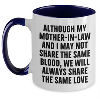 Load image into Gallery viewer, Funny Mom-in-law Gifts from Men to Women - Inspirational Two Tone Coffee Mug for Father&#39;s Day - Black and White, Red and White, Navy and White, Pink and White - Main
