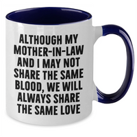 Load image into Gallery viewer, Funny Mom-in-law Gifts from Men to Women - Inspirational Two Tone Coffee Mug for Father&#39;s Day - Black and White, Red and White, Navy and White, Pink and White - Additional
