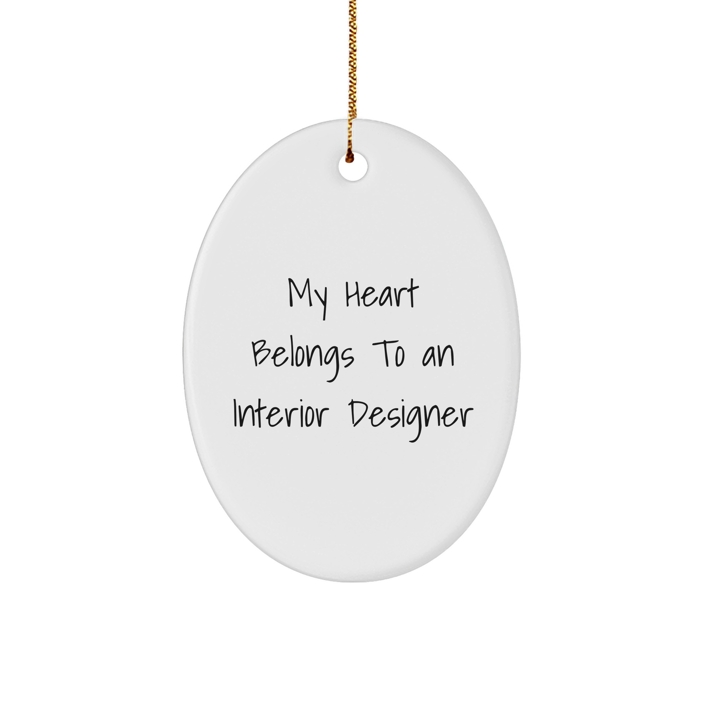 Funny Interior Designer Quotes Oval Ornament Gifts from Men to Interior Designers for Christmas Unique Gifts - Image 1