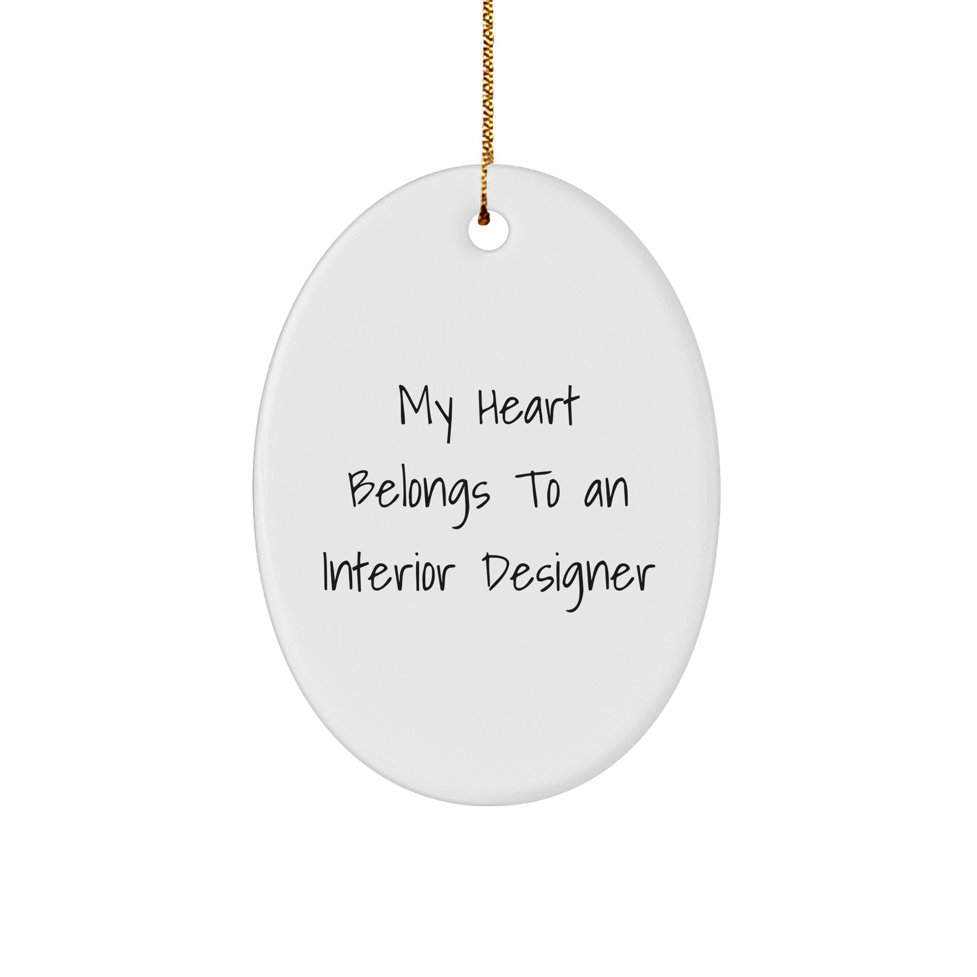 Funny Interior Designer Quotes Oval Ornament Gifts from Men to Interior Designers for Christmas Unique Gifts - Image 1