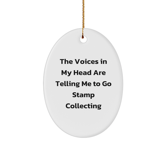 Funny Stamp Collecting Oval Ornament, Quotes Gift for Stamp Collecting Lovers, Gifts from Friends and Family for Christmas, 3.25 - Image 1