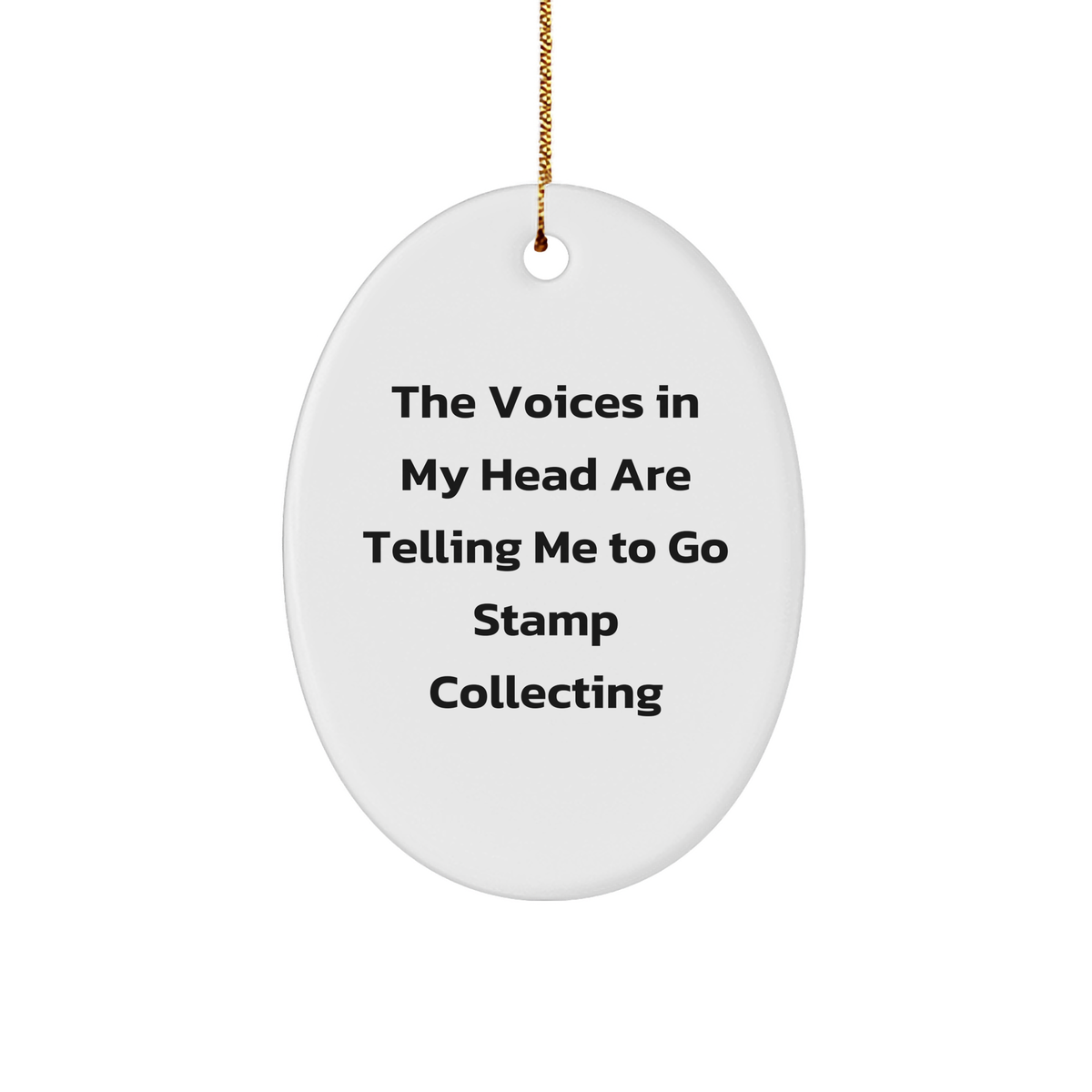 Funny Stamp Collecting Oval Ornament, Quotes Gift for Stamp Collecting Lovers, Gifts from Friends and Family for Christmas, 3.25 - Image 1