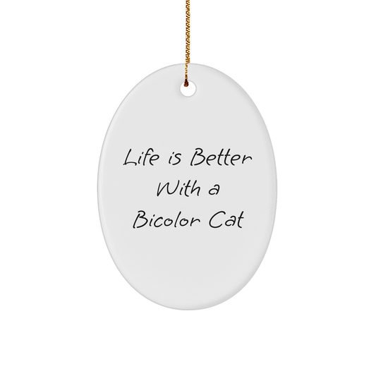 Life Is Better With A Bicolor Cat Bicolor Cat Lover Gifts: Cute Christmas Unique Gifts for Cat Lovers, Bicolor Cat Enthusiasts Gifts from Santa - Image 1