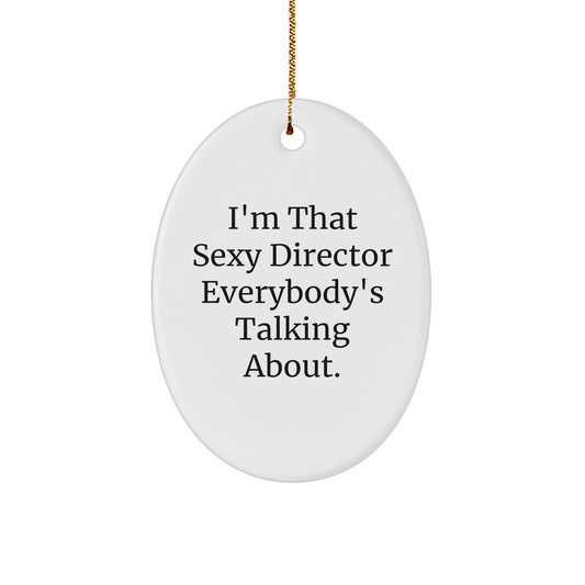 Funny Director Oval Ornament Gifts from Friends to Christmas Director - Image 1