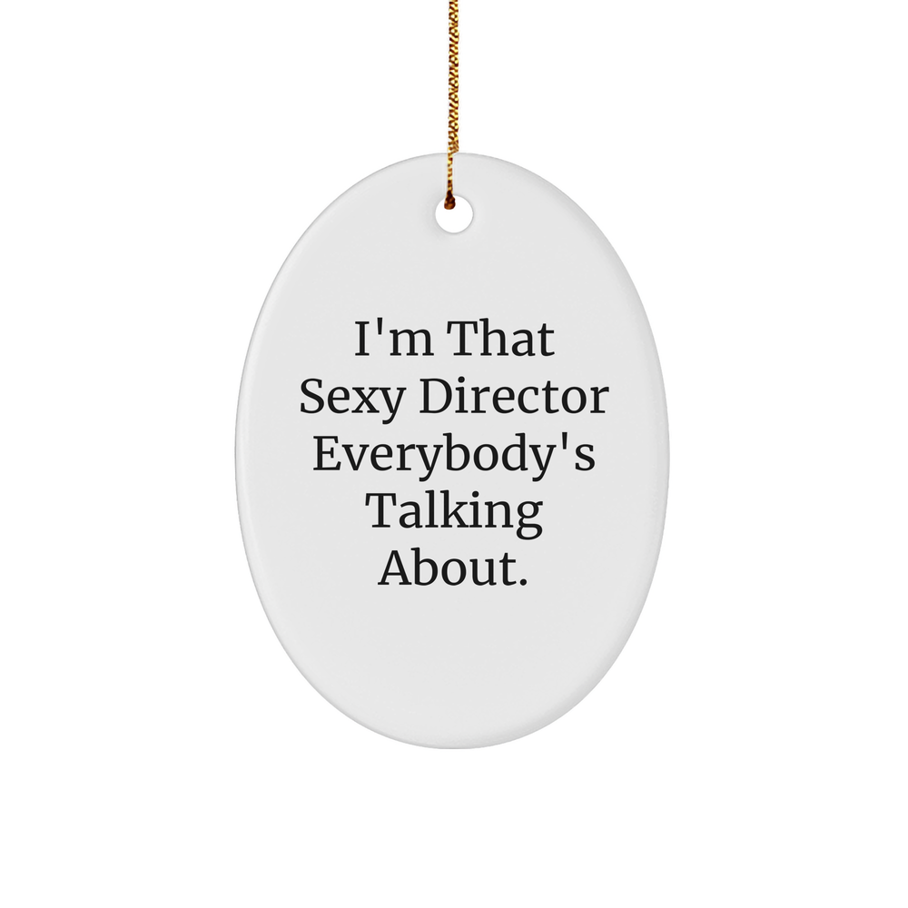 Funny Director Oval Ornament Gifts from Friends to Christmas Director - Image 1