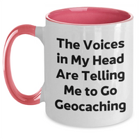 Load image into Gallery viewer, Geocaching Humor Gifts for Men from Friends and Family - Funny Two Tone Coffee Mug - Main
