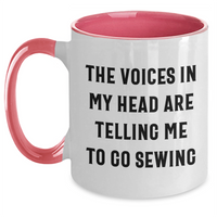 Load image into Gallery viewer, Funny Sewing Quotes Gifts from Men to Sons for Father&#39;s Day Two Tone Coffee Mug - Main
