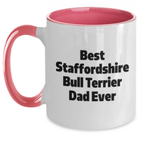 Load image into Gallery viewer, Funny Staffordshire Bull Terrier Dog Gifts for Dad Ever - &#39;Best Dad Ever&#39; Two Tone Coffee Mug for Father&#39;s Day Unique Gifts from Friends - Main
