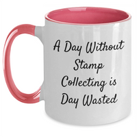 Load image into Gallery viewer, Funny Stamp Collecting Gifts for Men from Dad, Two Tone Coffee Mug with Inspirational Quote, Ideal Gifts from Family for Father&#39;s Day, Stamp Collecting Enthusiasts Will Love This Unique Gift - Main
