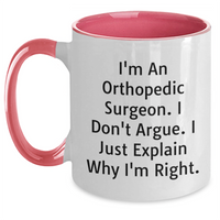 Load image into Gallery viewer, Orthopedic Surgeon Funny Gifts from Men for Father&#39;s Day Unique Two Tone Coffee Mug - Main
