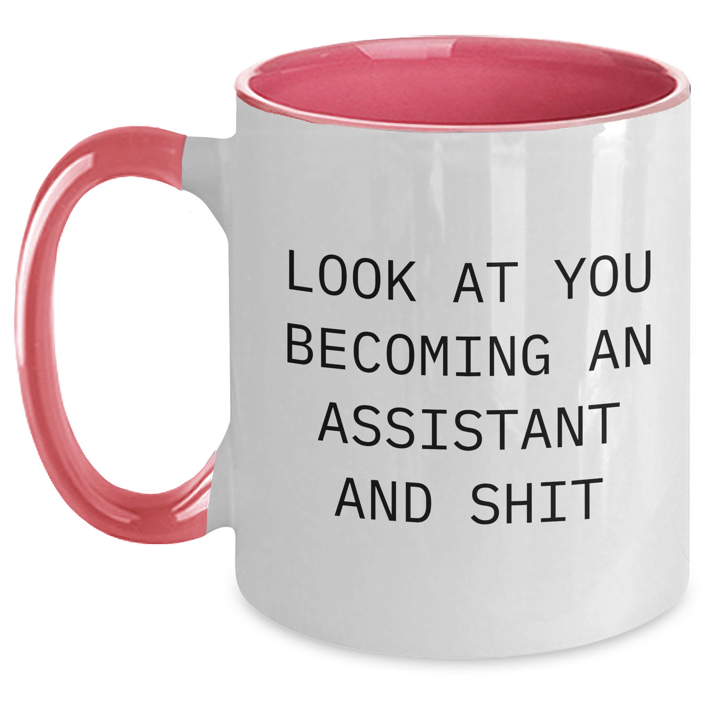 Funny Assistant Gifts from Friends for Graduation - Look At You Becoming An Assistant And Shit - Two Tone Coffee Mug - Main