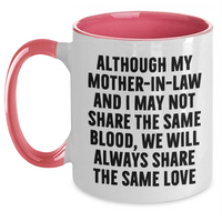 Load image into Gallery viewer, Funny Mom-in-law Gifts from Men to Women - Inspirational Two Tone Coffee Mug for Father&#39;s Day - Black and White, Red and White, Navy and White, Pink and White - Main
