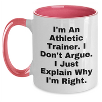 Load image into Gallery viewer, Athletic Trainer Humor Gifts for Men from Family - Two Tone Coffee Mug with Inspirational Quote, Graduation Unique Gifts - Main
