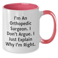 Load image into Gallery viewer, Orthopedic Surgeon Funny Gifts from Men for Father&#39;s Day Unique Two Tone Coffee Mug - Additional
