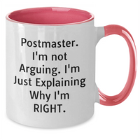 Load image into Gallery viewer, Funny Postmaster Gifts from Friends, Coworkers, Family - Father&#39;s Day Unique Gifts for Him, Her, and Family - Two Tone Coffee Mug - Additional
