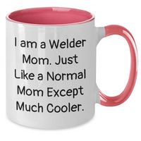 Load image into Gallery viewer, Welder Mom&#39;s Funny Two Tone Coffee Mug Gifts for Men, Unique Father&#39;s Day Presents from Friends to Family - Additional
