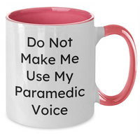 Load image into Gallery viewer, Funny Rescue Worker Gifts from Men, Gifts for Rescue Worker Women - Do Not Make Me Use My Rescue Worker Voice, Two Tone Coffee Mug - Additional
