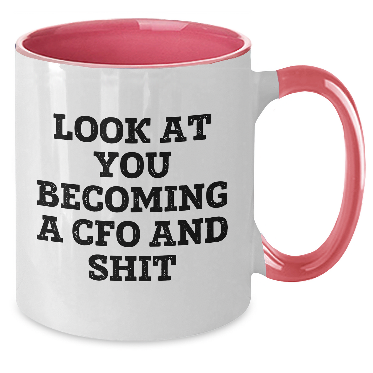 Funny CFO Gifts, Look At You Becoming A CFO And Shit, Two Tone Coffee Mug for Graduation, Gifts from Family to CFO - Additional