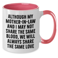 Load image into Gallery viewer, Funny Mom-in-law Gifts from Men to Women - Inspirational Two Tone Coffee Mug for Father&#39;s Day - Black and White, Red and White, Navy and White, Pink and White - Additional
