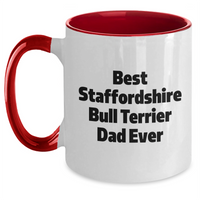 Load image into Gallery viewer, Funny Staffordshire Bull Terrier Dog Gifts for Dad Ever - &#39;Best Dad Ever&#39; Two Tone Coffee Mug for Father&#39;s Day Unique Gifts from Friends - Main
