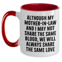 Load image into Gallery viewer, Funny Mom-in-law Gifts from Men to Women - Inspirational Two Tone Coffee Mug for Father&#39;s Day - Black and White, Red and White, Navy and White, Pink and White - Main
