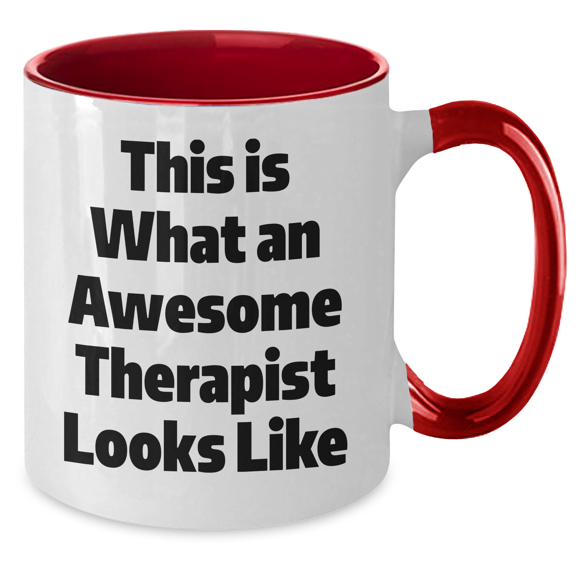 Inspirational Therapist Gifts: This Is What An Awesome Therapist Looks Like Two Tone Coffee Mug for Father's Day, Perfect Unique Gifts from Wife/Mom to Therapist Husband/Dad - Additional