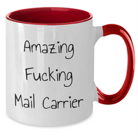 Load image into Gallery viewer, Funny Mail Carrier Gifts, Amazing Mail Carrier Mug, Two Tone Coffee Mug for Father&#39;s Day, Gifts from Men, Gifts for Mail Carrier - Additional

