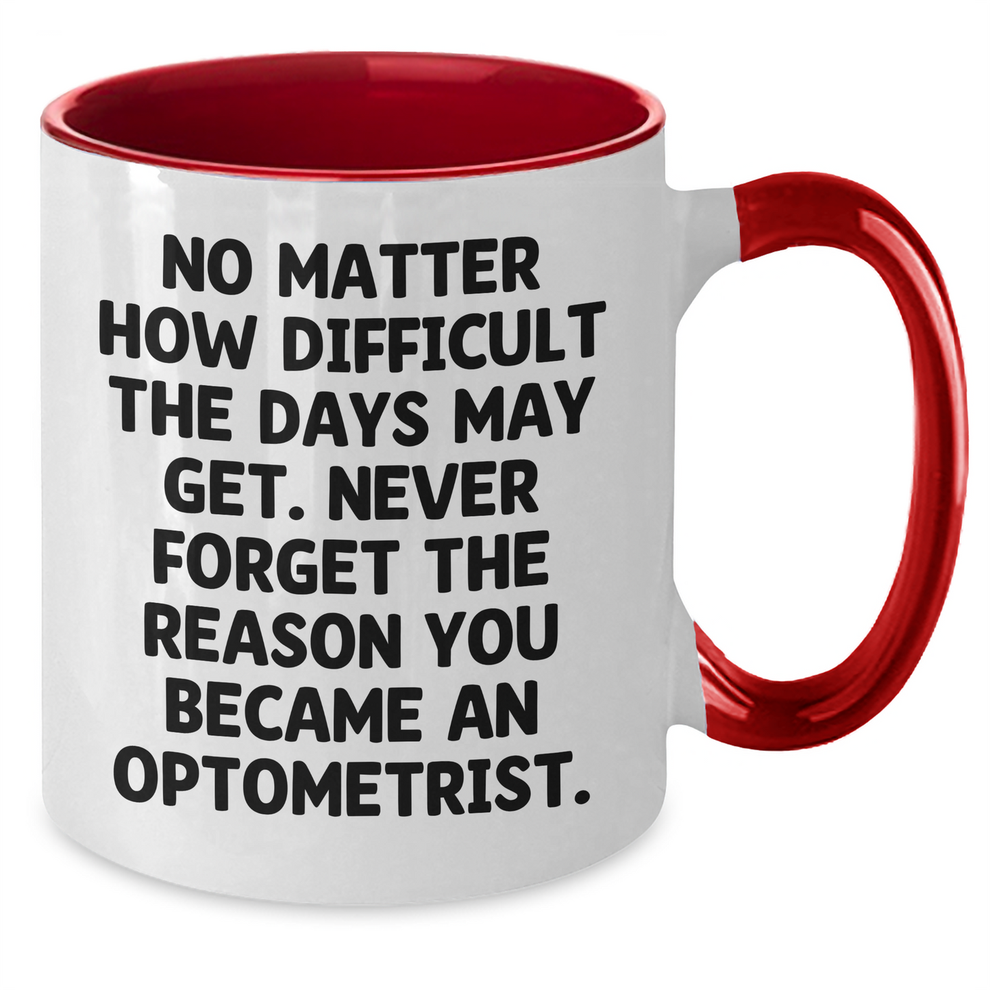 Optometrist Gifts from Friends, Inspirational Two Tone Coffee Mug for Graduation, Never Forget the Reason You Became, Perfect for Optometrist Men - Additional