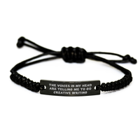 Load image into Gallery viewer, Creative Writing Inspiration Rope Bracelet Funny Quote Gifts for Men, Women, or Friends Father&#39;s Day Unique Accessories - Image 1

