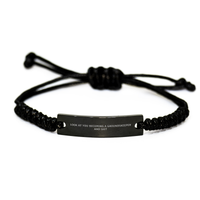 Load image into Gallery viewer, Funny groundskeeper Gifts from Friends for Dad&#39;s Special Day - Unique Rope Bracelet with Inspirational Quote, Adjustable Black Stainless Steel, Father&#39;s Day Unique Gifts - Image 1
