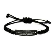 Load image into Gallery viewer, Physician Assistant Gifts, Funny Quote Rope Bracelet, Gifts from Family to Physician Assistant, Unique Father&#39;s Day Unique Gifts for Him - Image 1

