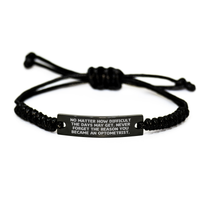 Load image into Gallery viewer, Inspirational Optometrist Gifts from Friends - Never Forget the Reason You Became An Optometrist. Rope Bracelet for Optometrist Graduation - Image 1
