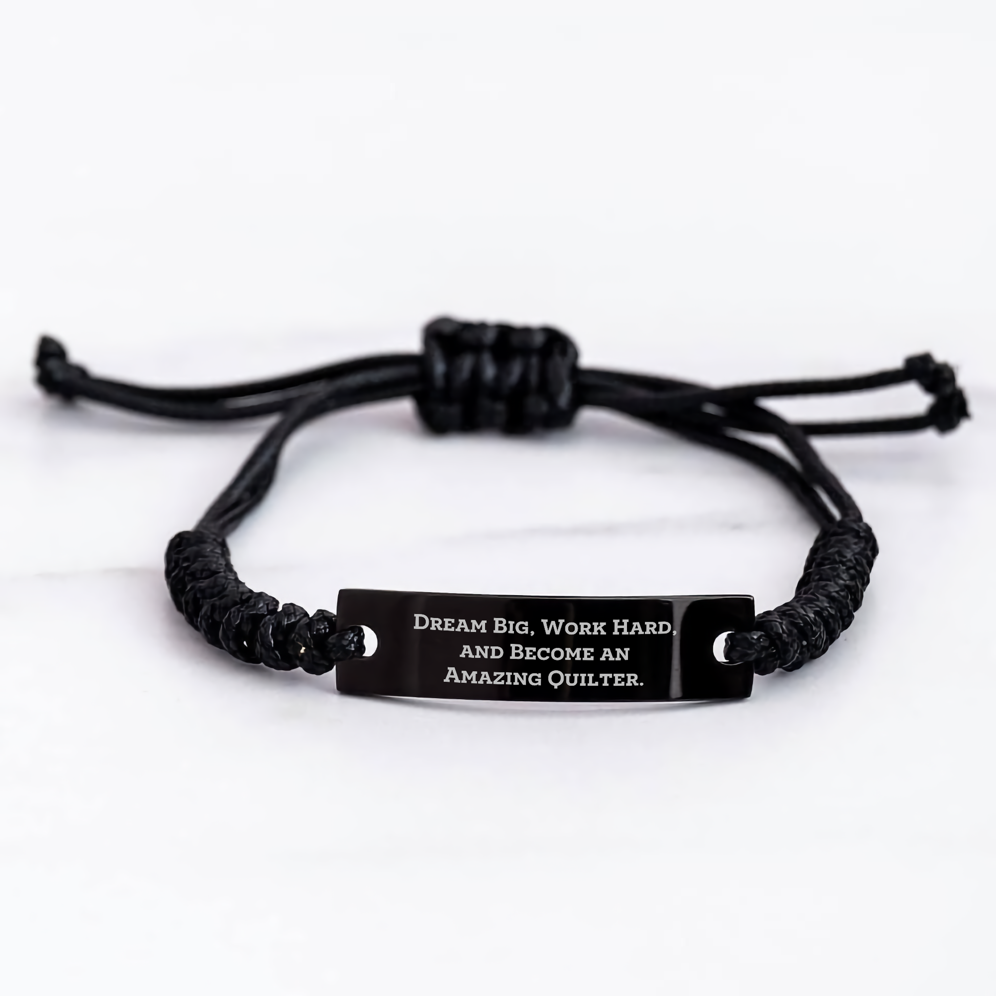 Quilter's Inspiration Rope Bracelet, Dream Big, Work Hard, Gifts from Family, for Mother's Day - Image 3