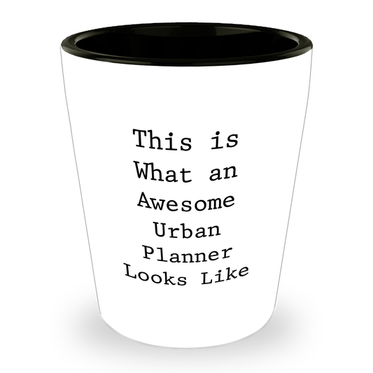 This Is What An Awesome Urban Planner Looks Like - Funny Urban Planner Shot Glass Gifts for Father's Day Unique Gifts - Image 1