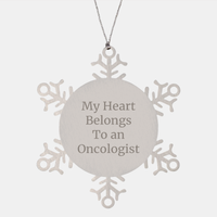 Load image into Gallery viewer, Oncologist Gifts from Friends and Family, &#39;My Heart Belongs To An Oncologist&#39; Snowflake Ornament, Shatterproof Stainless Steel, Christmas Unique Gifts for Him or Her - Image 1
