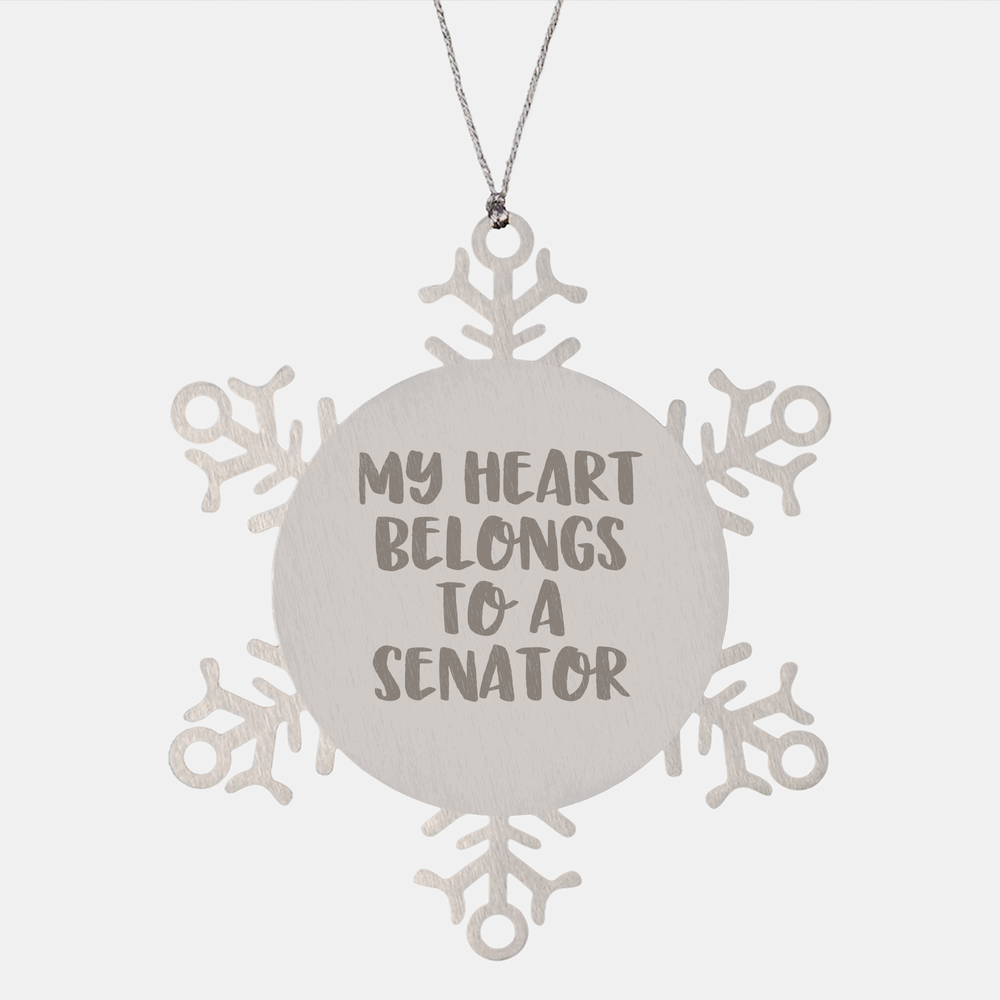 Funny Senator Snowflake Ornament Gifts from Friends, Perfect for Men or Women, Christmas Unique Gifts - Image 1