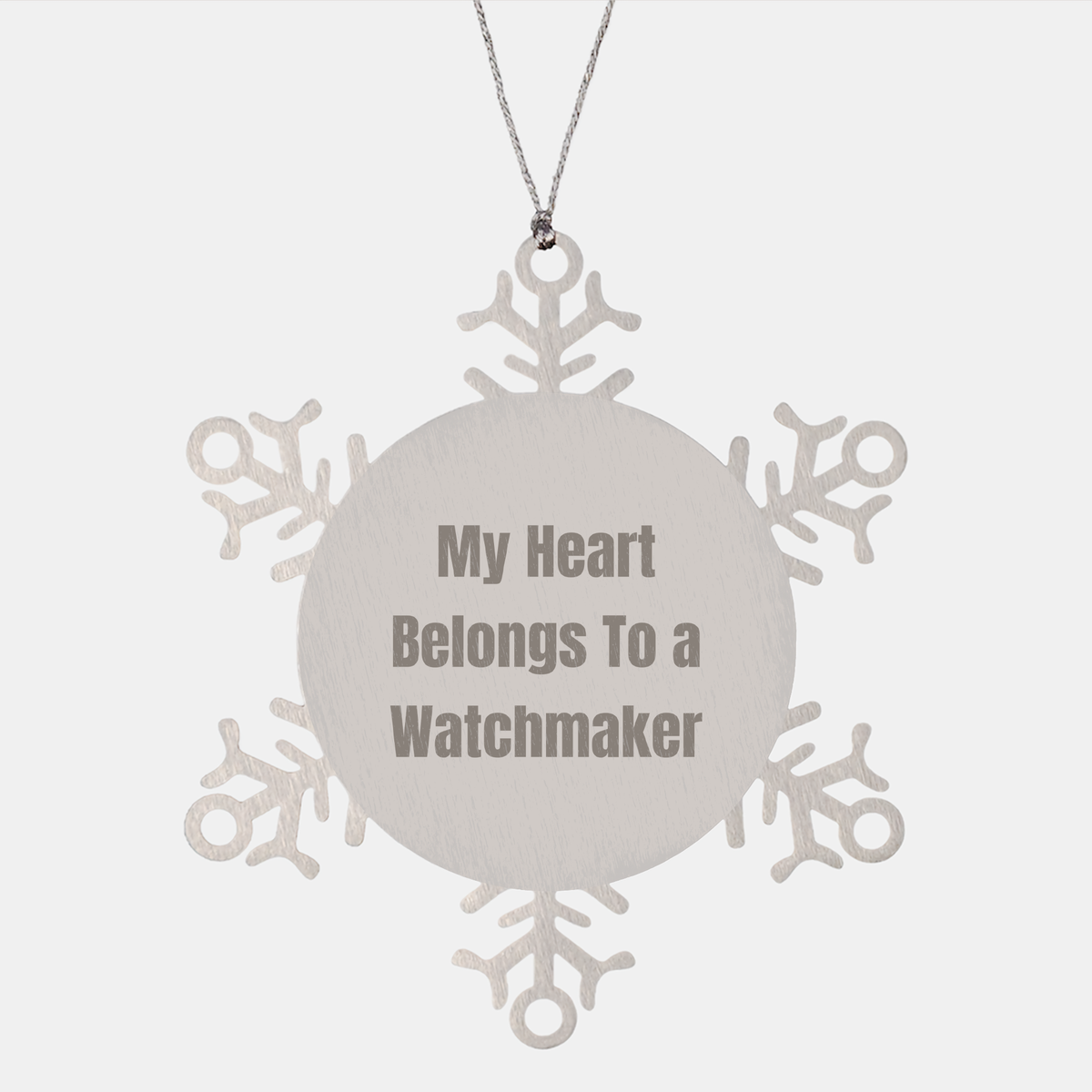 Gifts from Friends, My Heart Belongs To A Watchmaker, Snowflake Ornament Watchmaker Gifts for Christmas - Image 1