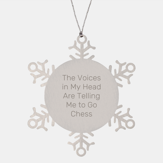 Funny Chess Gifts for Men from Friends - Snowflake Ornament for Christmas - Image 1