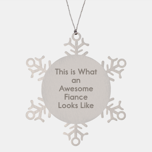 A Snowflake Fiance Ornament for a Christmas to Remember, Gifts from Men to Women, Friends, and Family - Image 1
